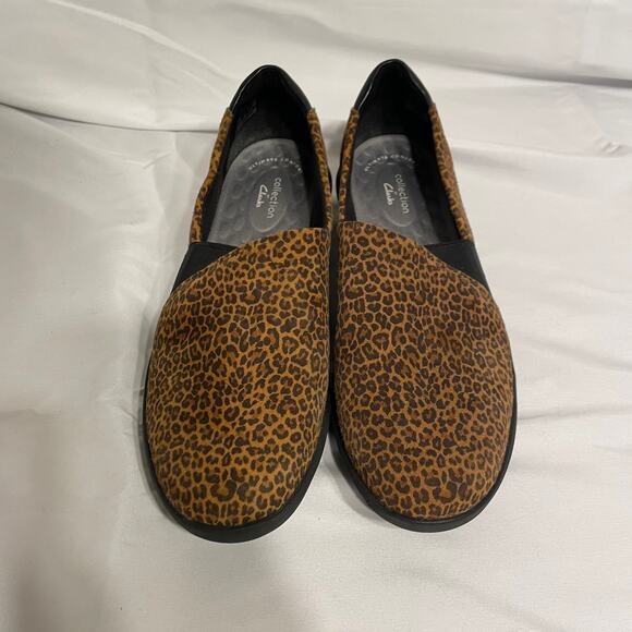 Clarks Kayleigh Step Loafer Womens 11 M Brown Black Cheetah Shoes Slip On - Picture 4 of 7